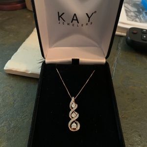 Rose gold diamond necklace
